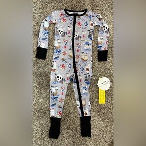Little Sleepies Pirates Map Zippy 2T NWT